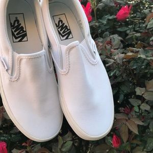 White Slip on Vans